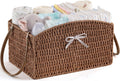 HBlife Diaper Caddy Organizer - Hand-Woven Large Storage Basket