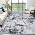 8x10 Modern Abstract Rug Faux Wool Ultra Soft Machine Washable - Non