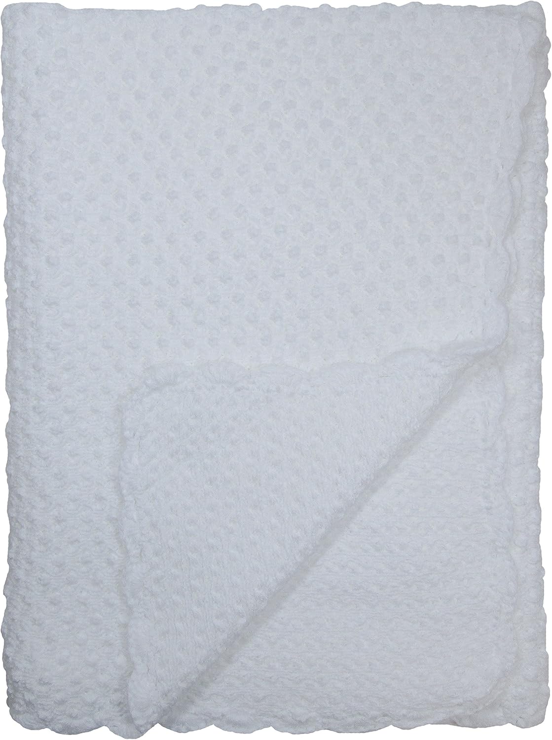 Baby Fancy Christening White Hand Crochet Cotton Shawl Blanket