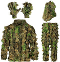 Ghillie Suit For Men 3D Leaf Bush Camo - Hooded Quiet Hunting Suit