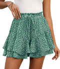 Summer Casual Ruffle Chiffon Skorts for Women Mini Skirt Style