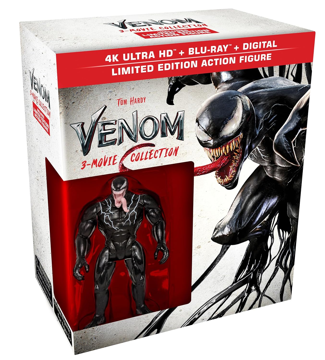 Venom 3-Movie Collection 4K UHD/Blu-ray with Action Figure