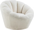 Dream Faux Sheepskin Swivel Accent Chair - Cozy Contemporary Accent