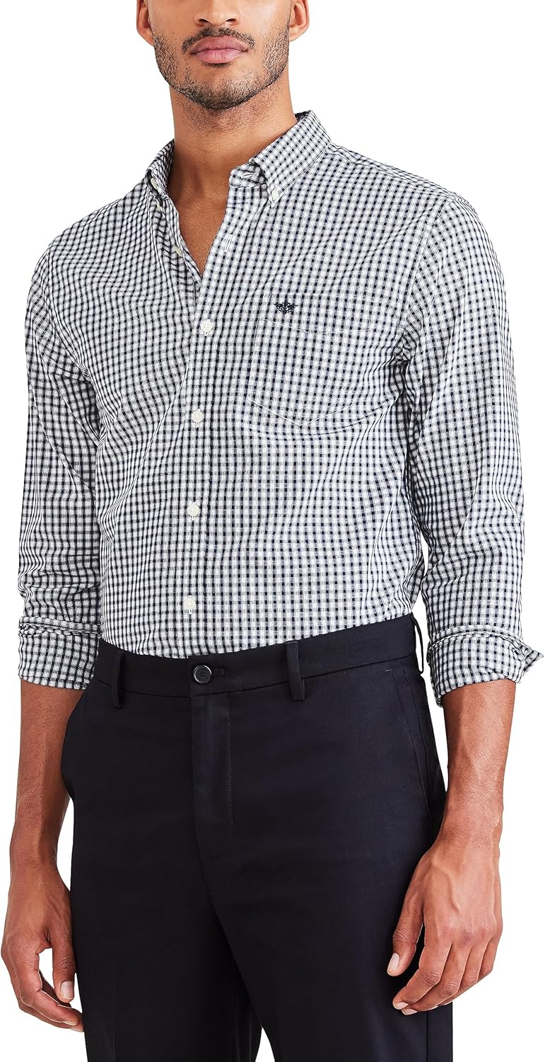 Dockers Men's Supreme Flex Long Sleeve Button Up Shirt Review
