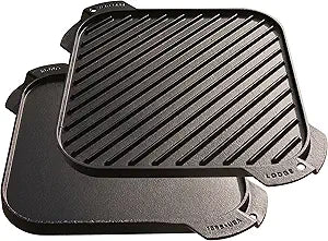 Lodge LSRG3 Cast Iron Single-Burner Reversible Grill/Griddle