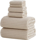 6-Piece Bath Towel Set 30in x 60in Oversized Bath Sheets - Quick Dry