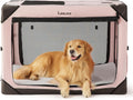 Lesure Collapsible Dog Crate for Extra Large Dogs - Pink Portable