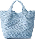 Chic Queenoris Woven Vegan Leather Tote Bag for Women