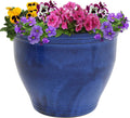 Sunnydaze Large Ceramic Plant Pot for Outdoor and Indoor Use