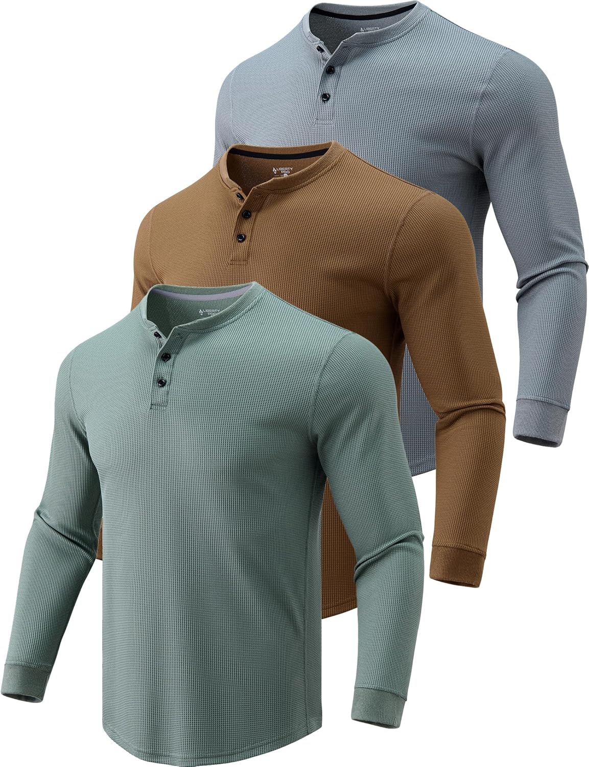 Mens Waffle Henley Thermal Long Sleeve Shirts for All Seasons