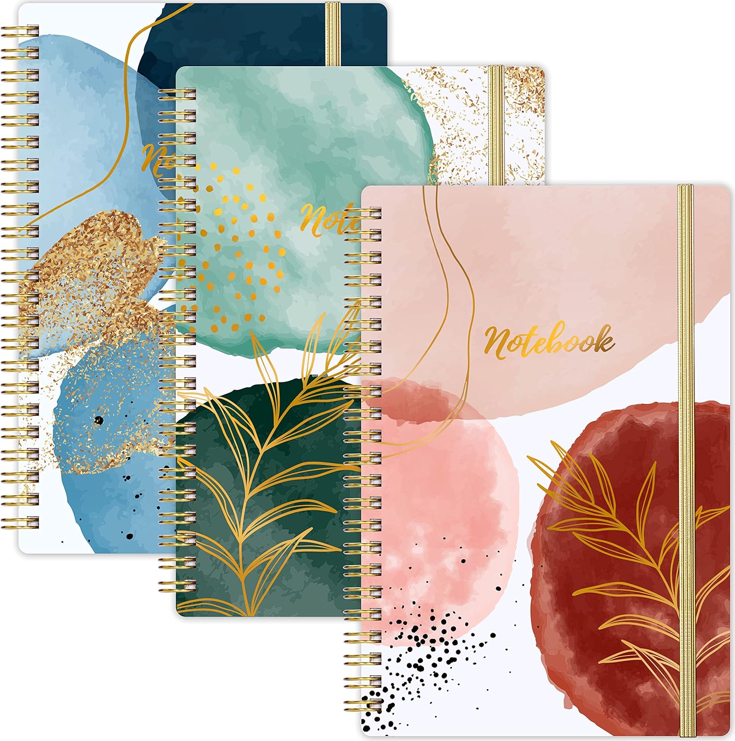 Chopet A5 Spiral Notebook 3 Pack - Thick Paper, College Ruled, 8.3'' x 6''