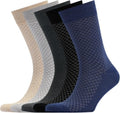 VRD Mens Dress Socks Bamboo 5-Pack - Comfortable Mid-Calf Crew Socks