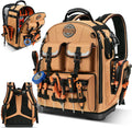 Backpack Tool Bag - Heavy Duty Tool Organizer with Laptop Compartment