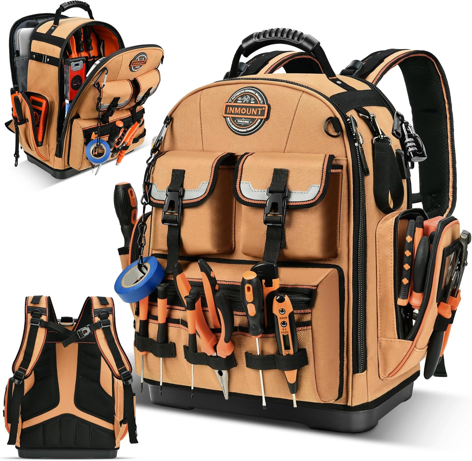 Heavy Duty Tool Backpack - LOKASS Water-resistant Organizer
