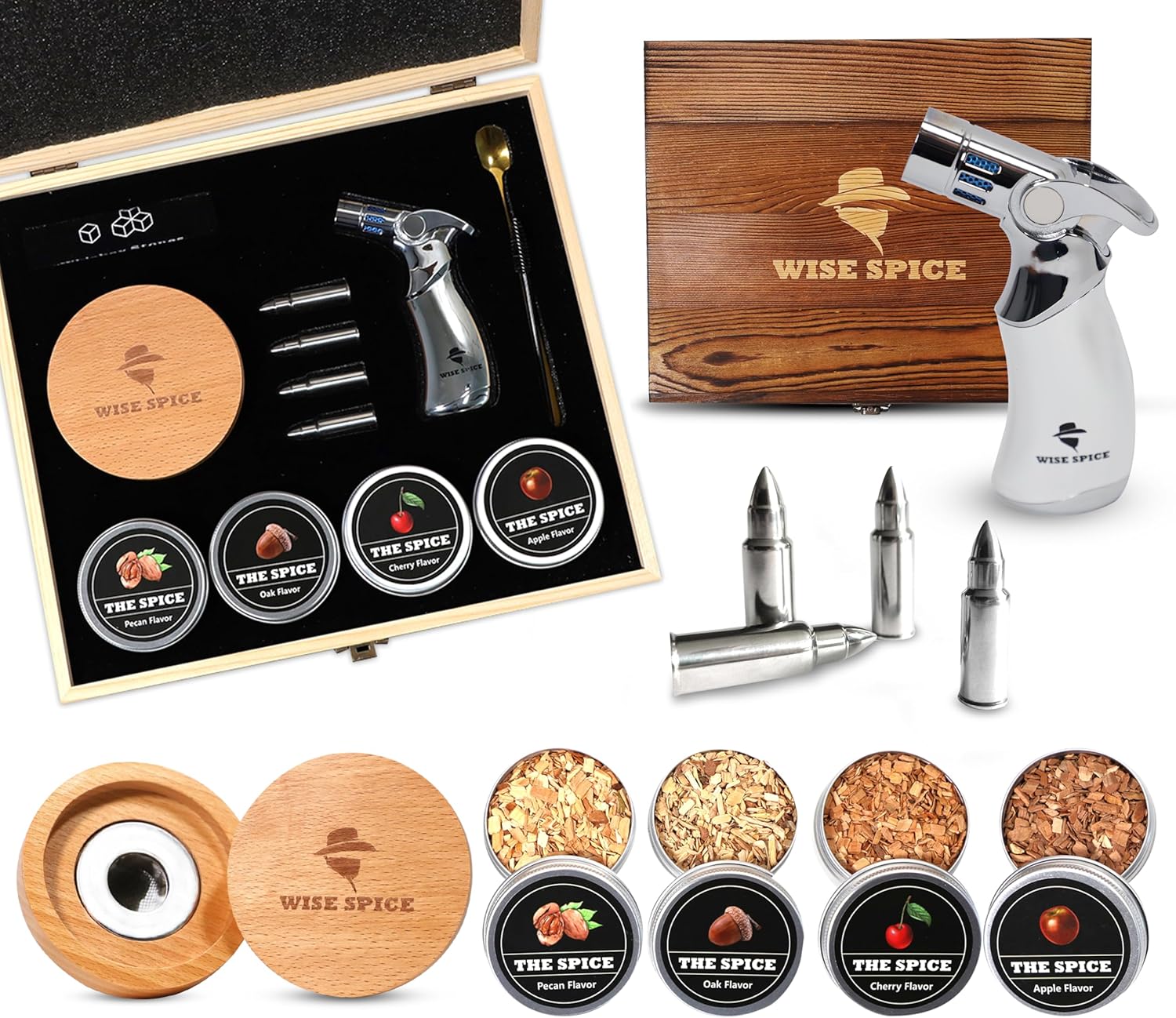 Smoke-infuse Cocktails & Whiskey - Wise Spice Set