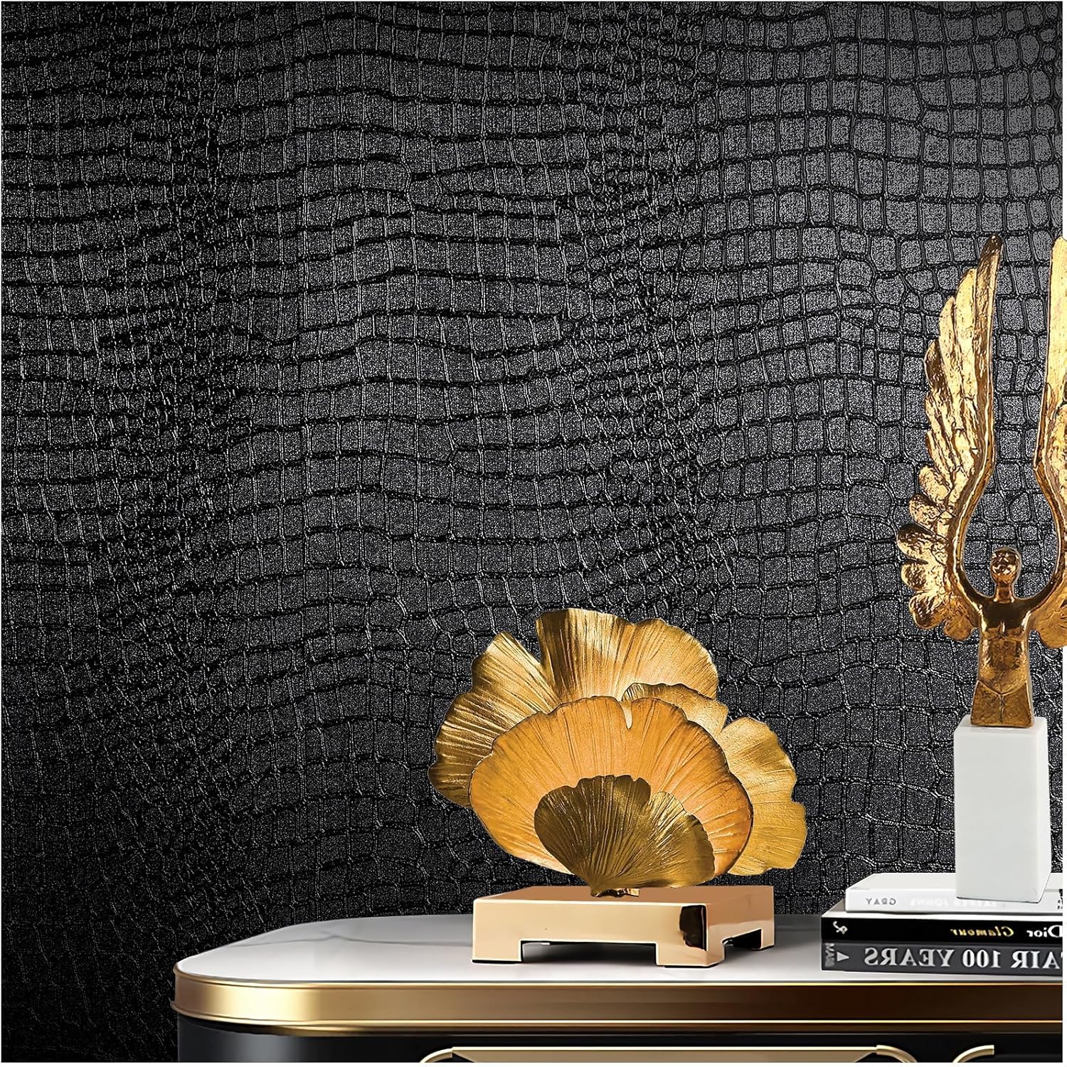 Black Peel and Stick Wallpaper for Unique Home Decor Style