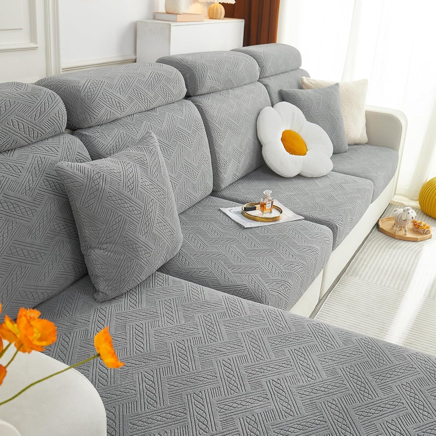 Stretch Sofa Seat Cushion Slipcover for Sectional Couch Covers