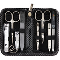 3 Swords Germany 8-Piece Manicure Pedicure Kit Black Case - Travel