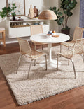 Uber Cozy Solid Shag 3 ft Square Taupe Rug - Soft, Durable Choice