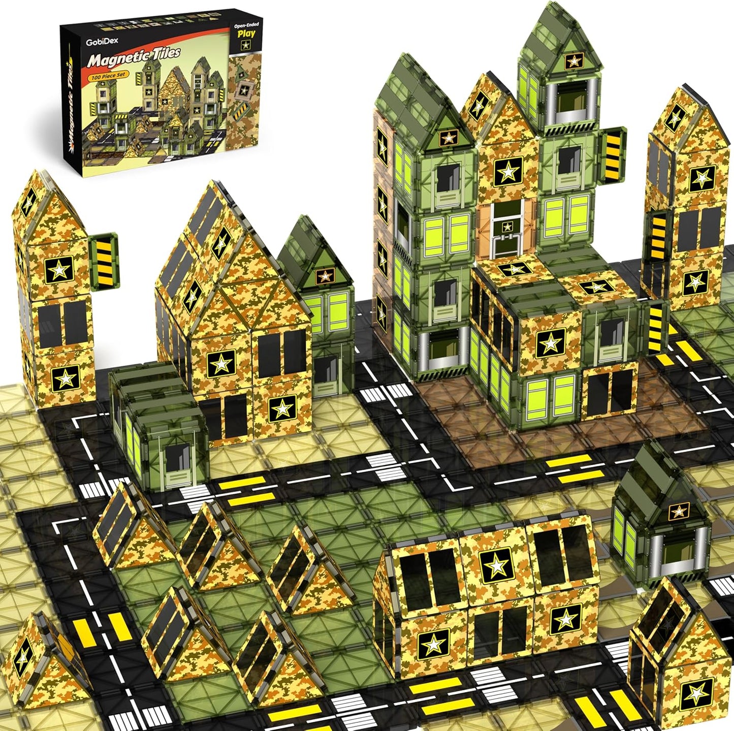 STEM Magnetic Army Building Blocks - 100 PCS