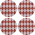 Christmas Placemats Set of 4 Rhinestones Round Glitter Table Mat
