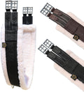Daily English Girth for Horses - Padded Fleece, Elastic Sides