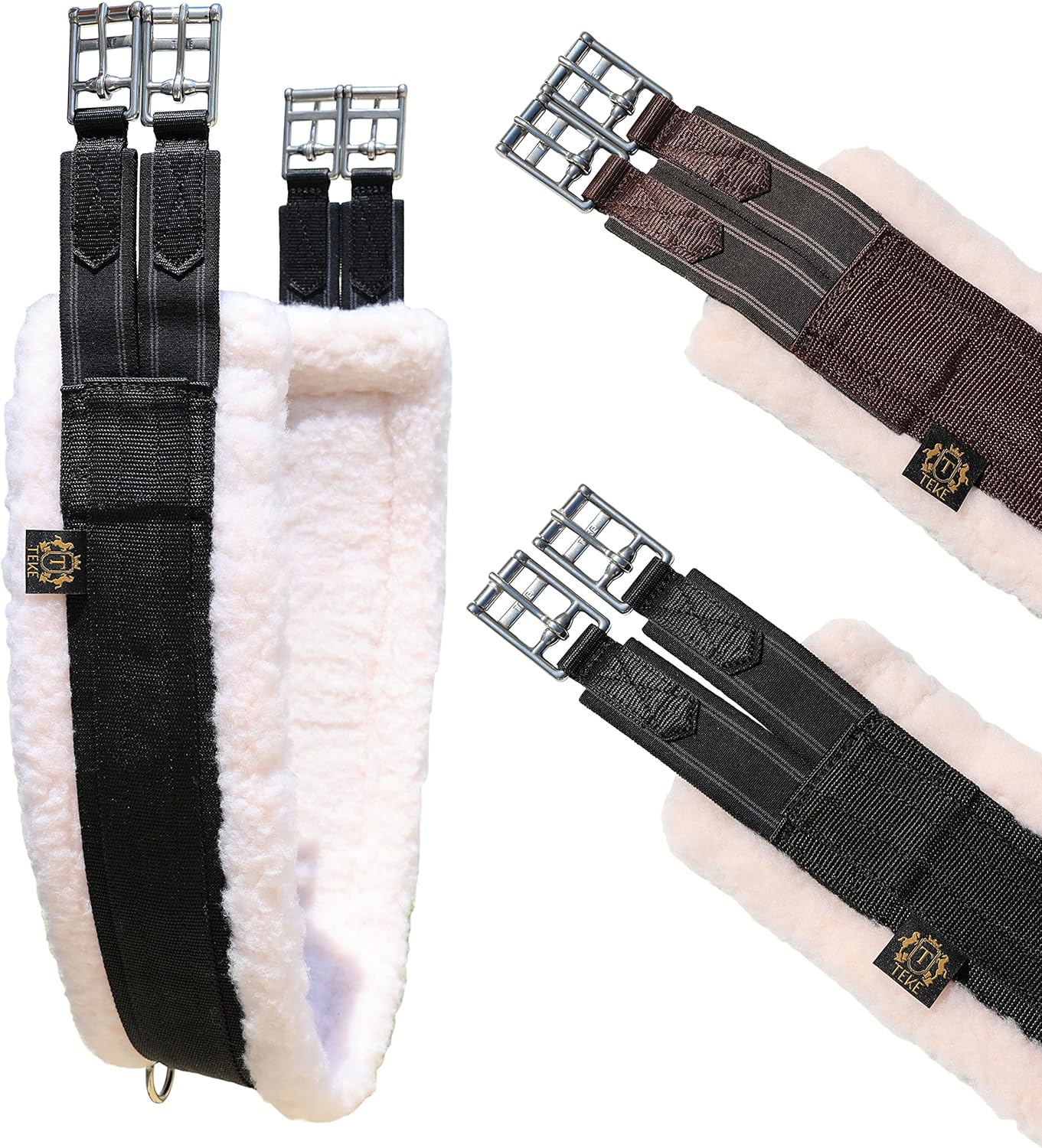 T TEKE Daily English Girths for Horses: Padded, Durable, Comfortable