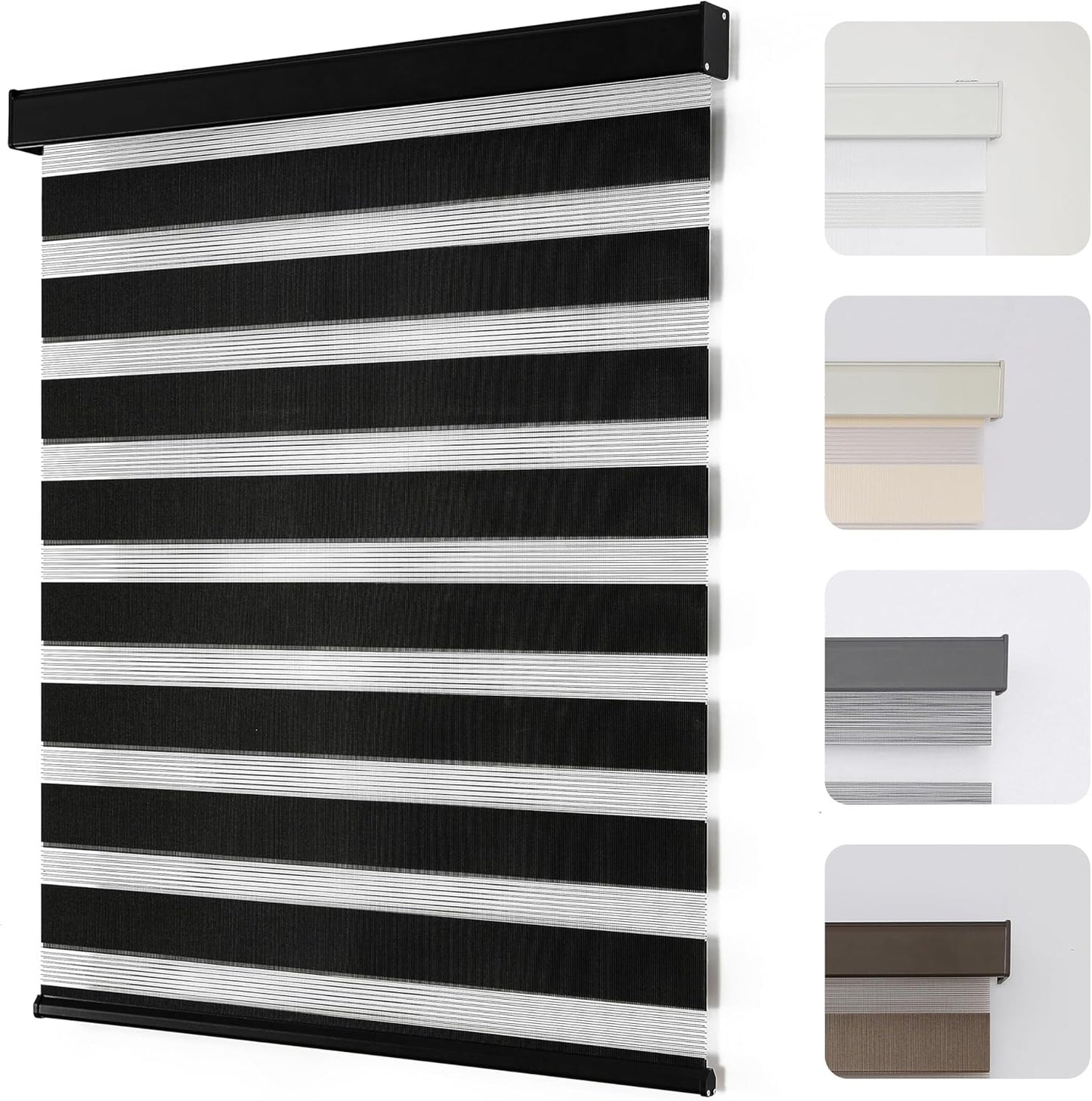 Joydeco Cordless Zebra Blinds for Windows - Light Control Shades