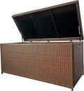 140 Gallon Outdoor Storage Box with Waterproof Inner - Large Wicker