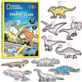 National Geographic Kids Stained Glass Kit - Glow Dino Window Art