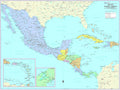 Cool Owl Maps Mexico, Central America & Caribbean Wall Map - Laminated