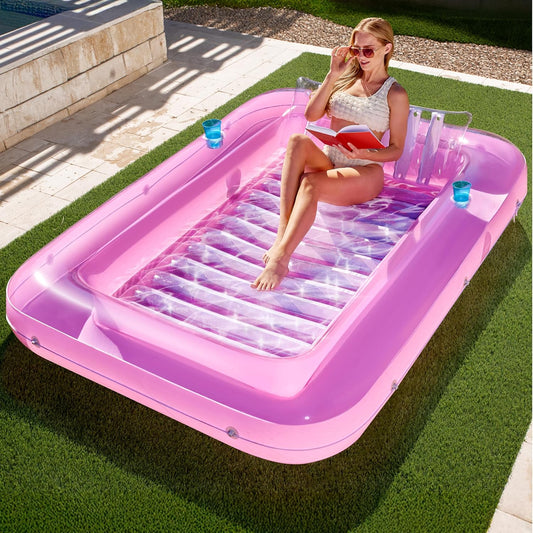 SLOOSH Inflatable Tanning Pool Lounger Float for Ultimate Relaxation