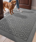 36x60 Grey Washable Entrance Doormat - Low Profile Absorbent