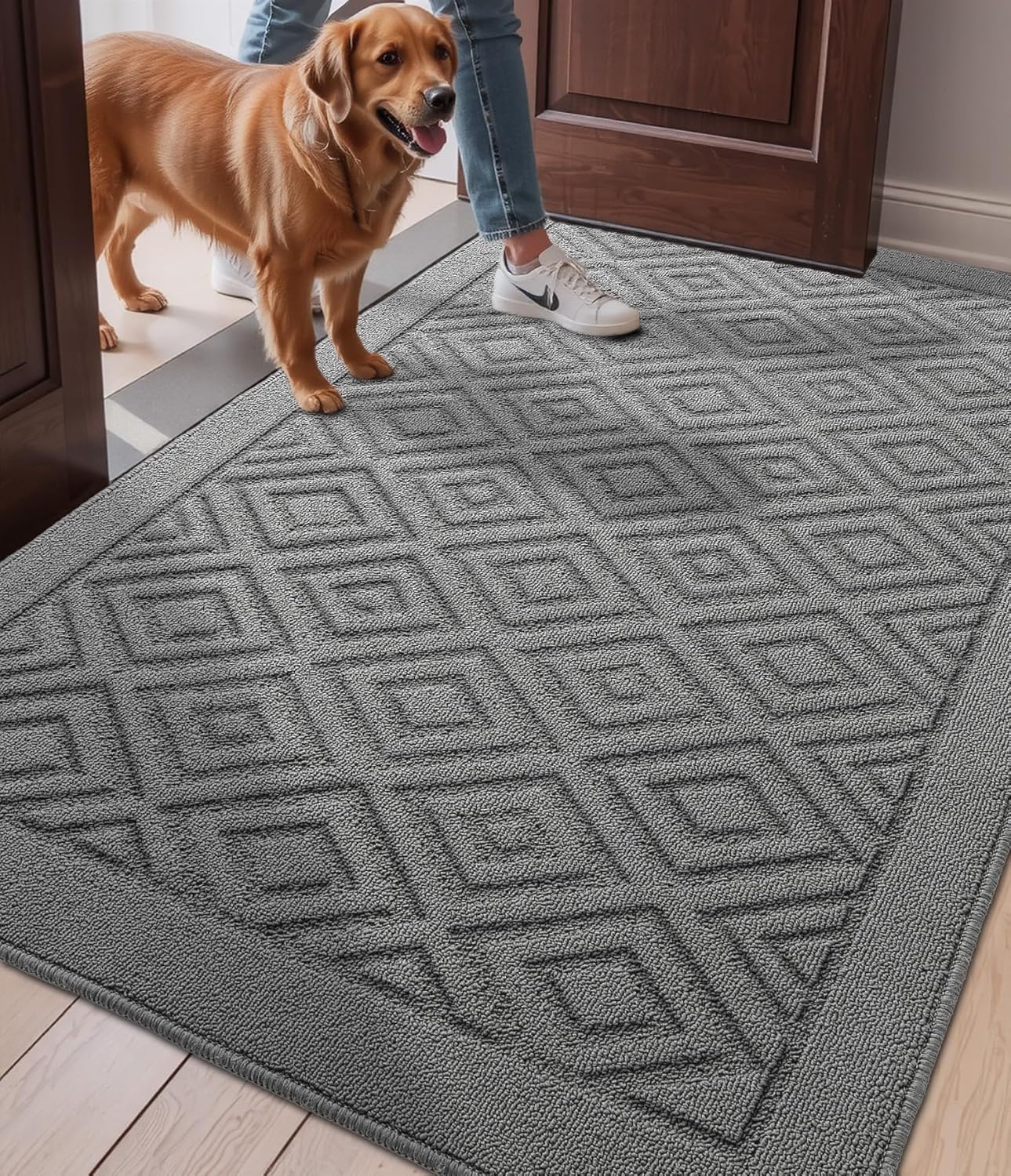 LUMI Washable Indoor Entrance Doormat 36x60 for High Traffic