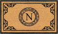 Natural Coir Monogrammed Door Mat for Front Door - Durable Thin