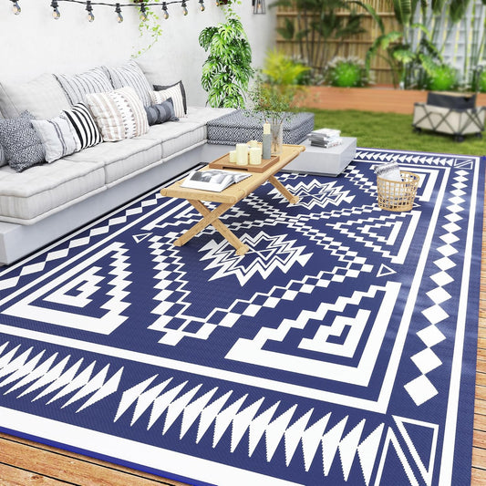 Outsunny Outdoor Rug for Patio, 9ft x 18ft Waterproof Mat