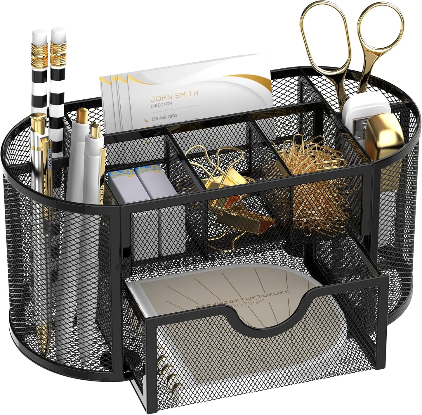 SUPEASY Mesh Desk Organizer - 9 Compartment Bliss!