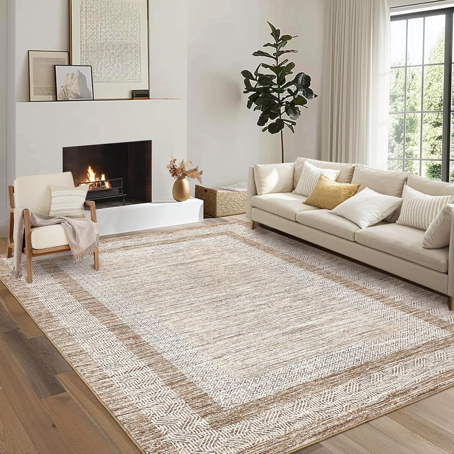 Modern Geometric Area Rug 5x7 for Stylish Home Decor