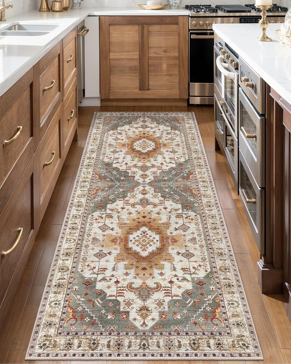 Tangsoo 2x6 Washable Runner Rug for Vintage Chic Home Decor