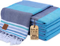 Turkish Beach Towel Set of 6 - Large 70 x 38 in Quick Dry Towels