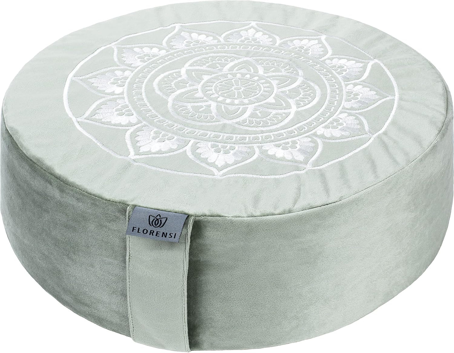 Florensi Meditation Cushion - Cozy Velvet Floor Pillow for Yoga