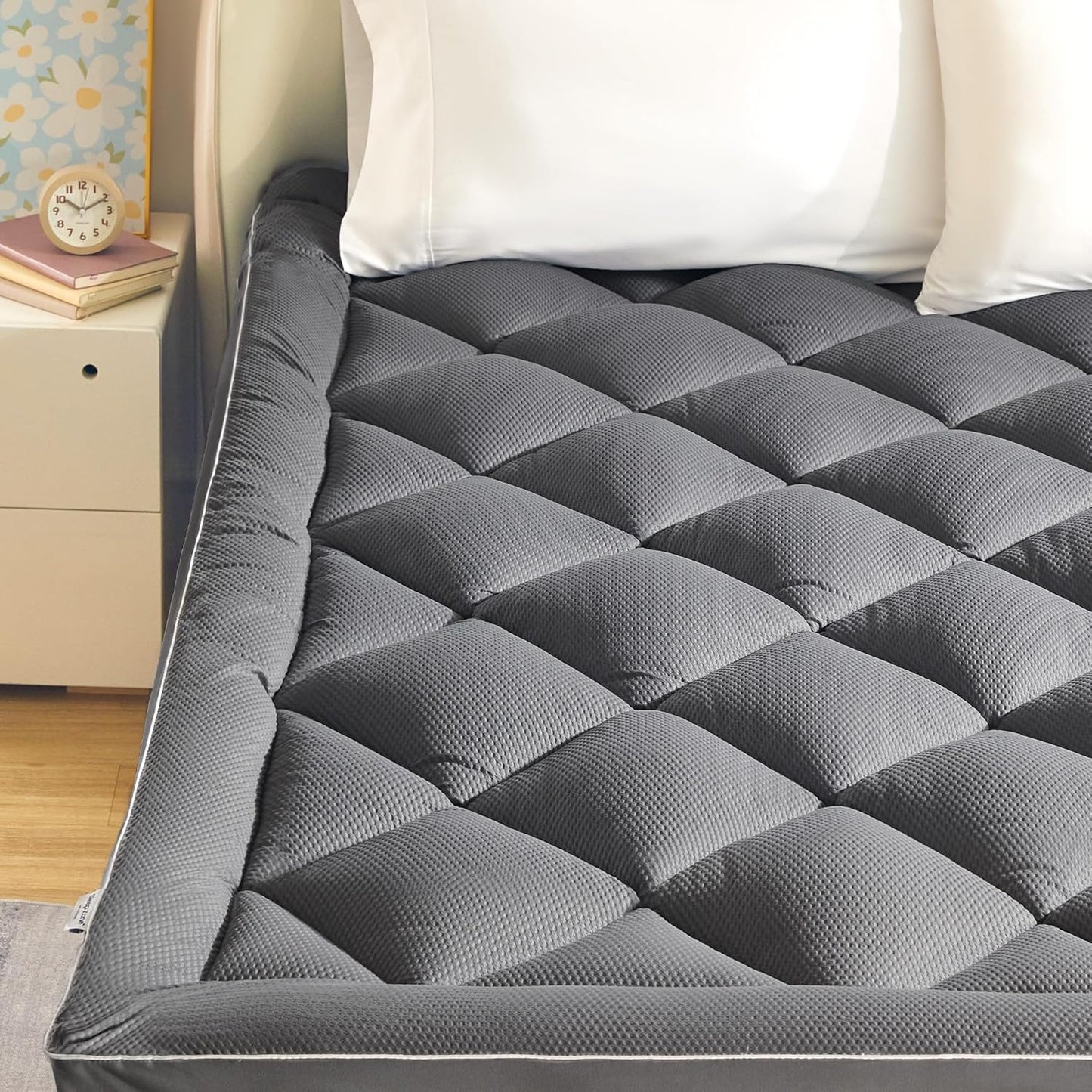 SLEEP ZONE Extra Thick Twin Mattress Topper for Ultimate Comfort