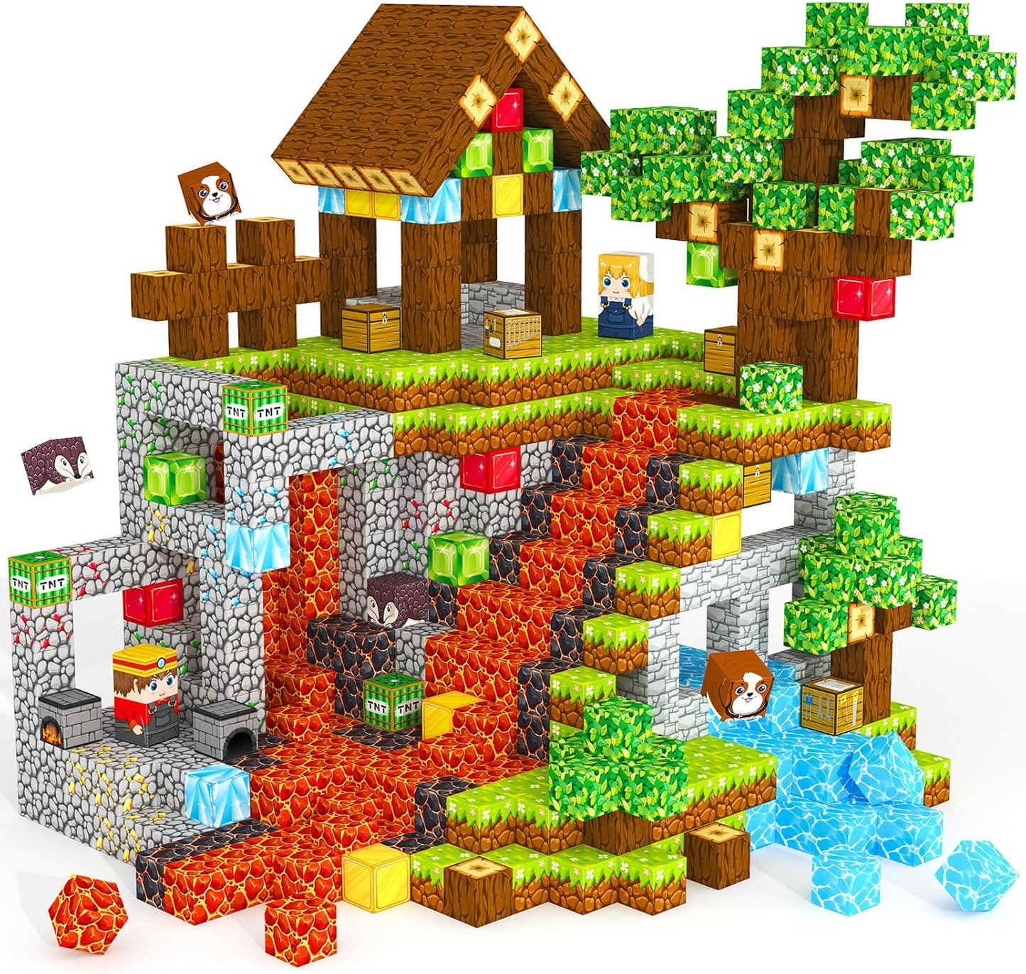 Magnetic Blocks Building Tiles for Creative Kids Ages 3-8