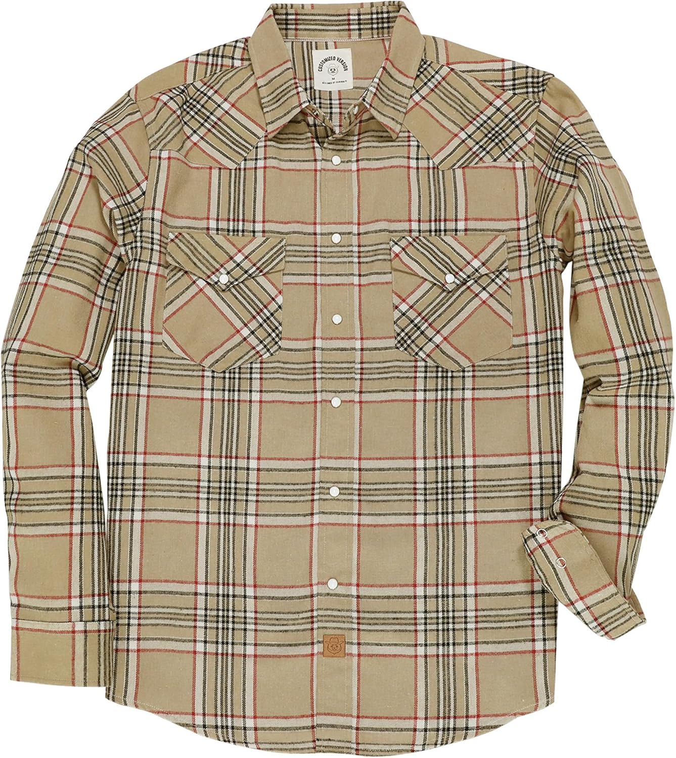 Dubinik Flannel Shirt for Men - Vintage Pearl Snap Western Style