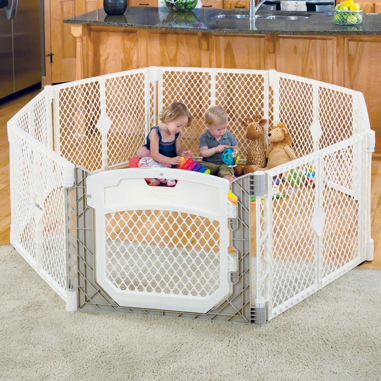USA-Made 8 Panel Superyard: Indoor/Outdoor Baby Playpen
