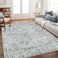 Vintage Traditional Area Rug 5ftx7ft Washable Non Slip Carpet