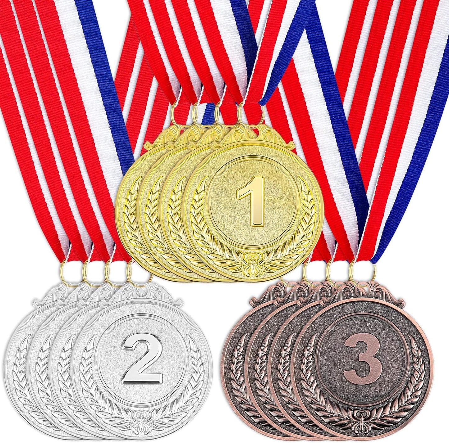 Award Medals 1st 2nd 3rd Set with Neck Ribbon for Winners