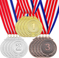 Award Medals 1st 2nd 3rd Metal Style Winner with Neck Ribbon - 60 Pack