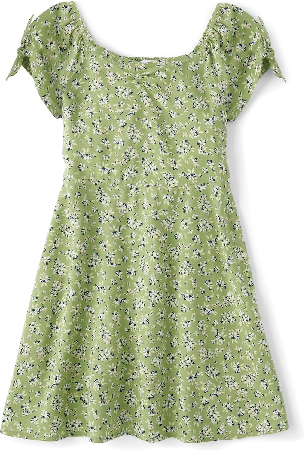 Girls' Plaid Stretch Jacquard Short Sleeve Dress for Kids