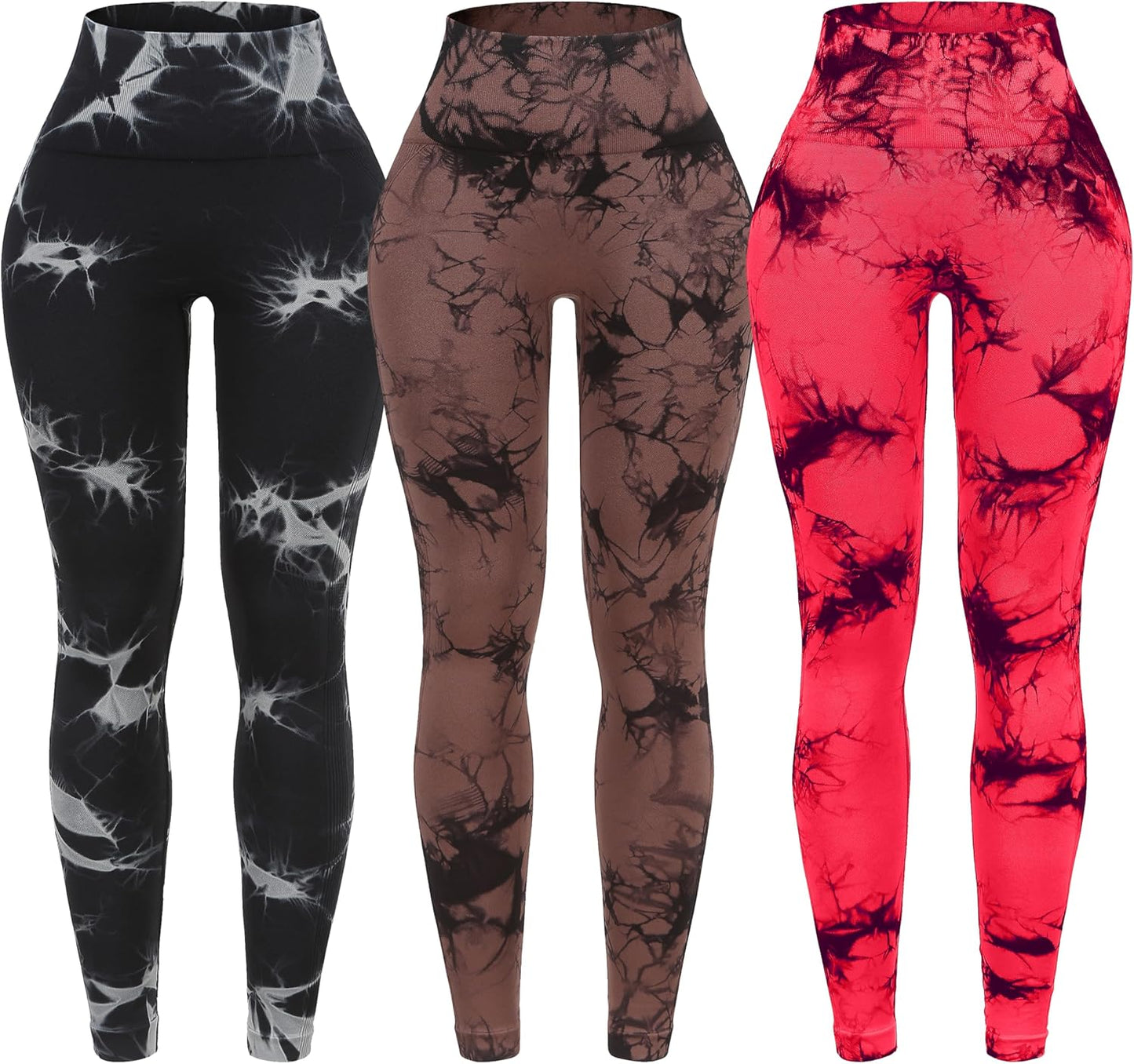 OVESPORT Tie Dye Seamless High Waisted Leggings for Women